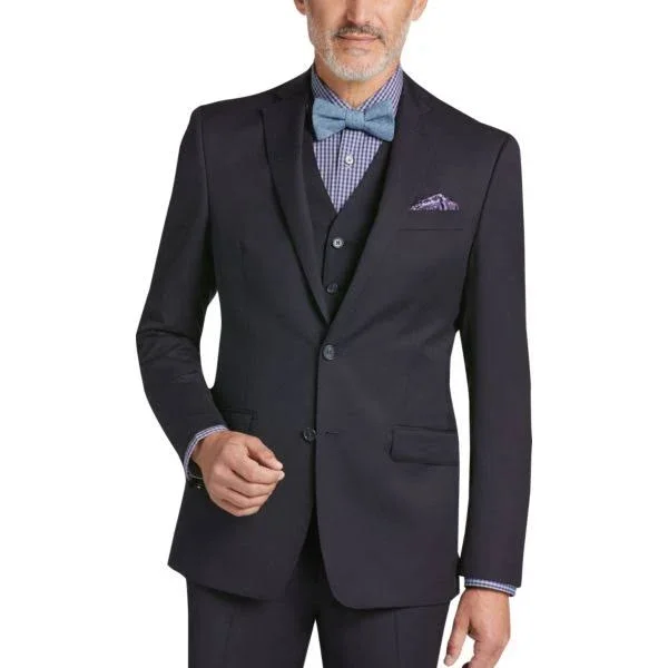 Calvin Klein Men's Navy Slim Fit Blazer - Size: 48 Long