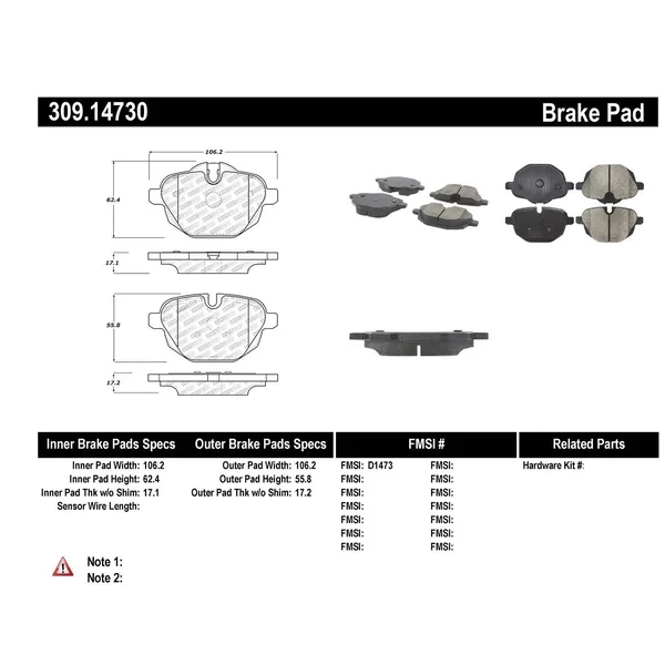 StopTech 309.14730 Sport Brake Pads
