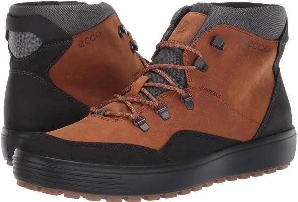 Ecco Men's Soft 7 Tred Terrain Mid Boots - Black-Amber in Size 47