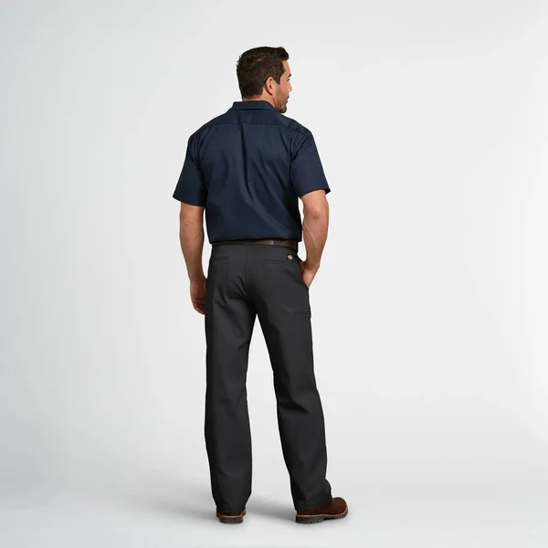 Dickies Flex Relaxed Fit Straight Leg Double Knee Work Pant - Black