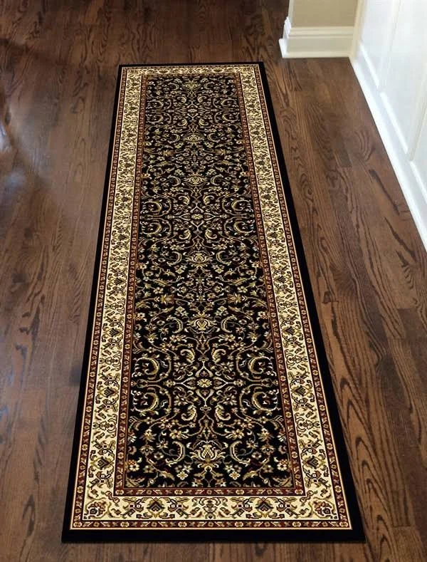 Origins 2&6x22 x 18&0x22 Black Nobilta I 1318 Runner Area Rug