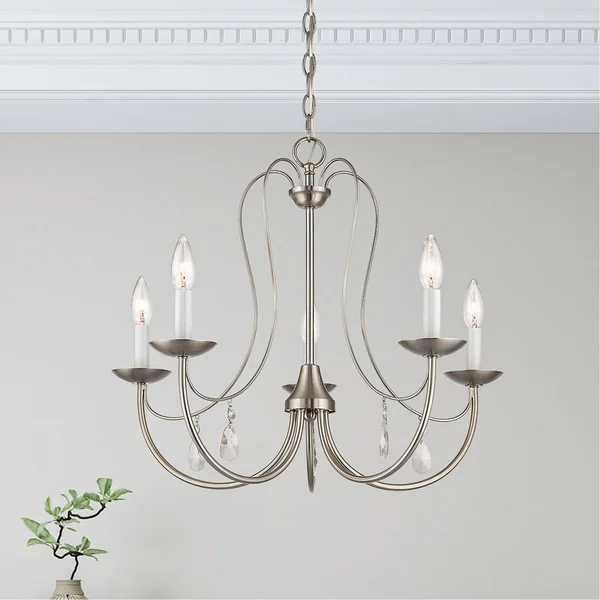 Livex Lighting 40865-05 Mirabella 5 Light Chandelier, Polished Chrome