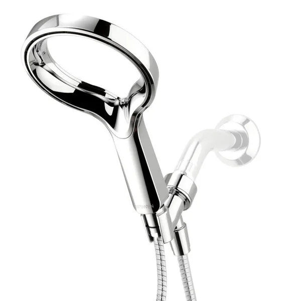 Methven AIO 1-Spray 6 in. Single Wall Mount Handheld Shower Head in Chrome - Grey AOHSCPUS