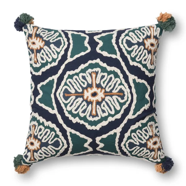 Loloi Rugs P012P0409BBTEPIL3 22 x 22 in. Pillow COVER - Blue & Teal