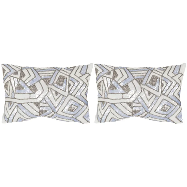 Safavieh Ricci Lilac Haze 18 in. x 12 in. Throw Pillow (Set of 2)