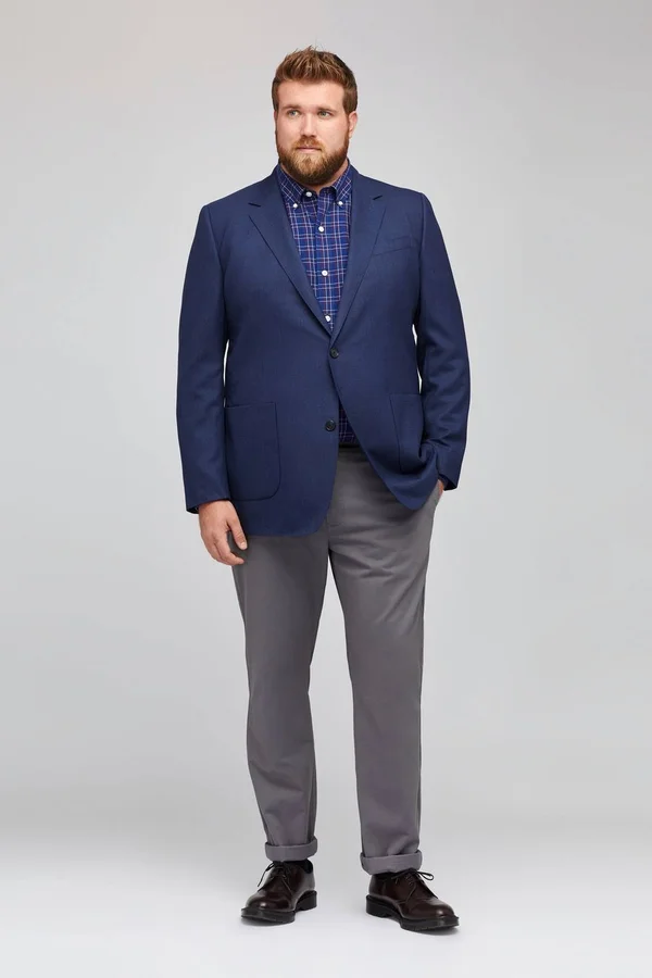 Bonobos Unconstructed Italian Wool Blazer Extended Sizes - Blue