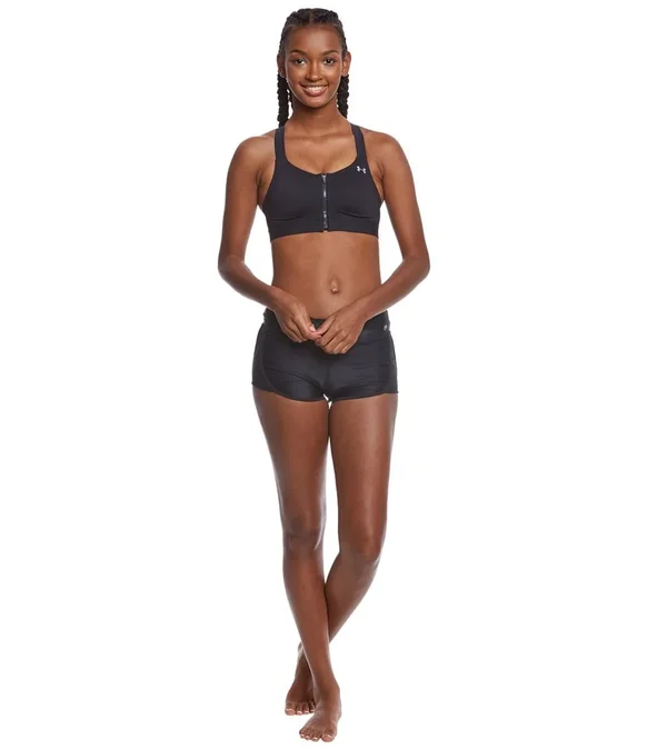 Under Armour Women's Eclipse High Impact Front Zip Sports Bra - Black, 36A
