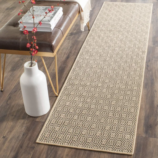 Safavieh Palm Beach PAB512A Area Rug Natural - Black 2& x 8& Runner
