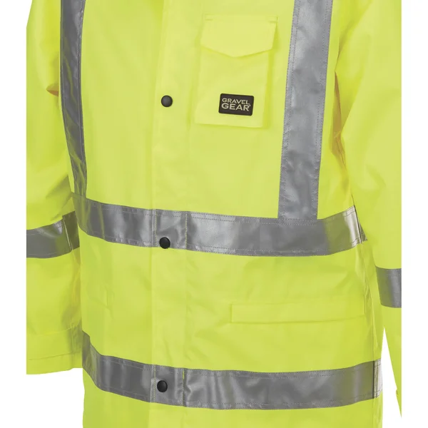 Gravel Gear 300 Denier Ripstop - Mens High-Vis Rain Jacket - Medium