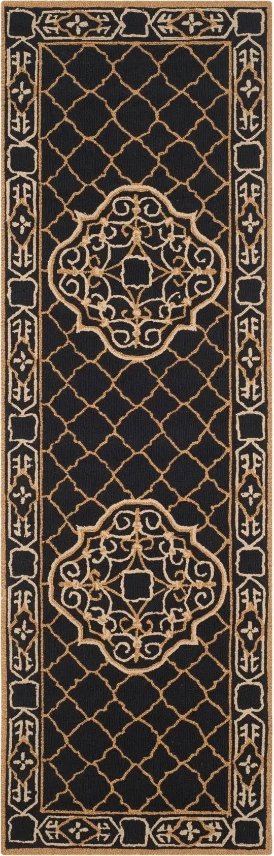 Safavieh Easy Care Rug Collection EZC729D - Black - Gold - 8& x 10&