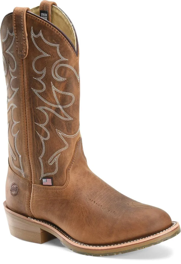 Double H Gel Ice Work Western 12x22 8 Men's Brown
