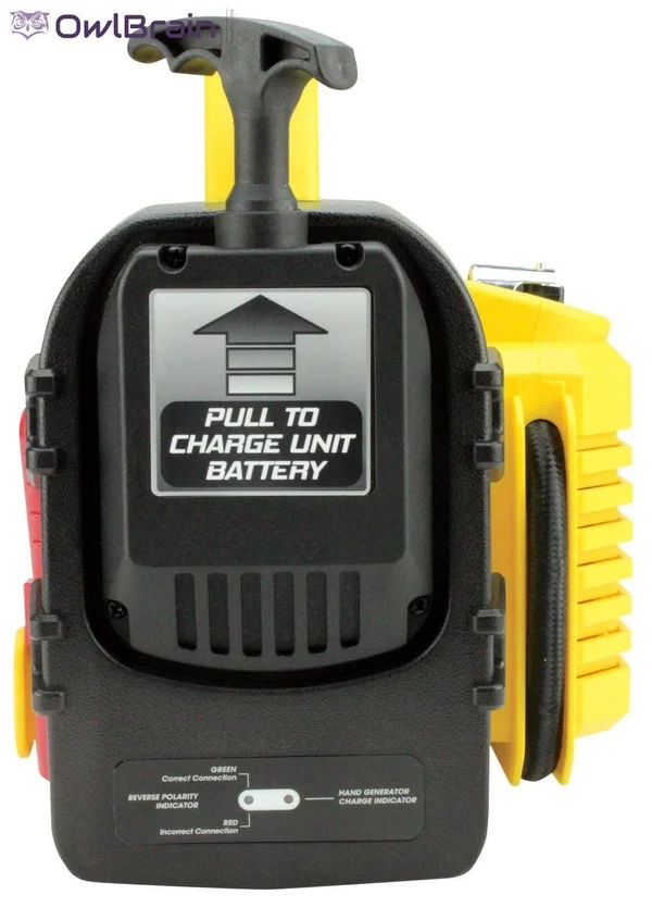 Rally Portable 8 in 1 Power Source Auto Battery Jumpstart Unit with Hand Generator