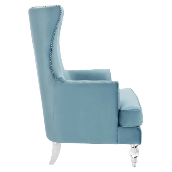 Safavieh Geode Modern Wingback Chair, Light Blue