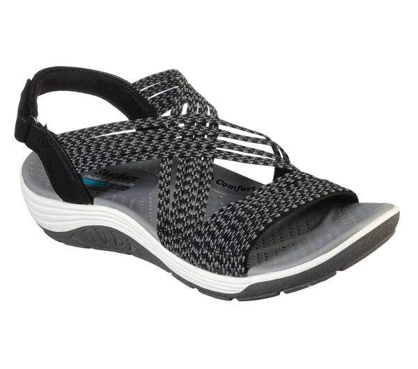 Skechers Womens Reggae Cup Oh - Snap! Sandals - Black - Size 6