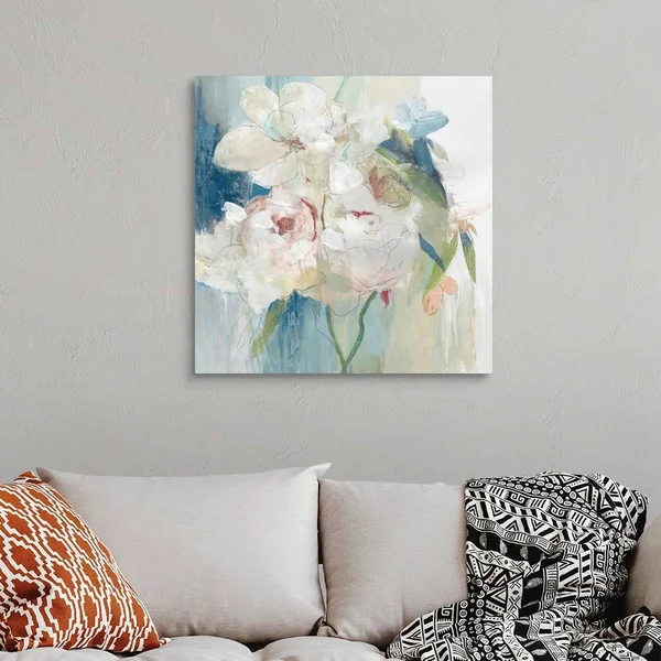 Blissful Peony I, Canvas Wall Art, 30x30, Great Big Canvas