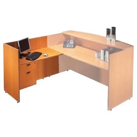 Offices to Go 42 inch Reception Return-American Mahogany, Brown