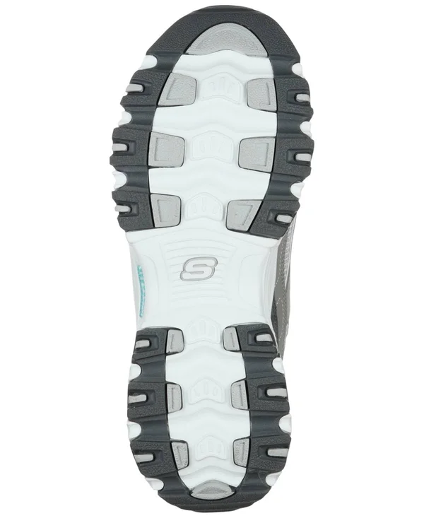Skechers Women's D&Lites - New Journey Sneakers, Gray/Light Pink, 7.0