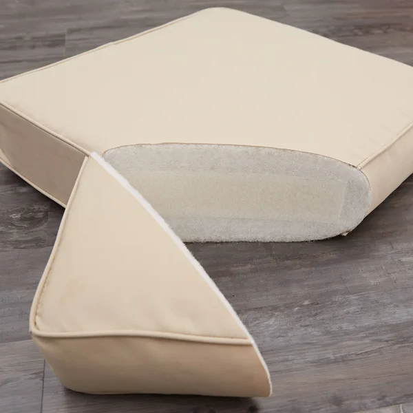Humble and Haute Kokomo Teak Indoor/ Outdoor Ottoman Cushion Made with Sunbrella Fabric - 23.5 in W x 23 in D, Sunbrella - Spect
