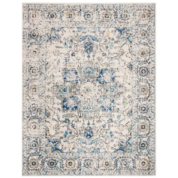 Safavieh Madison Rug Collection MAD603G - Silver, Ivory - 12& x 18&