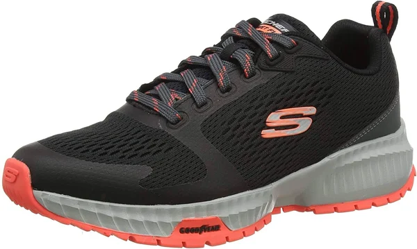 Skechers Men's Street Flex Eliminator Sneaker, Black/Red