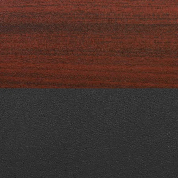 Regency Via 30x22 Square X-Base Table- Mahogany/Grey & 4 Uptown Side Chairs- Black