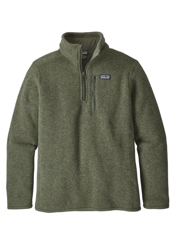 Patagonia Better Sweater 1/4 Zip Fleece Boys M - Industrial Green