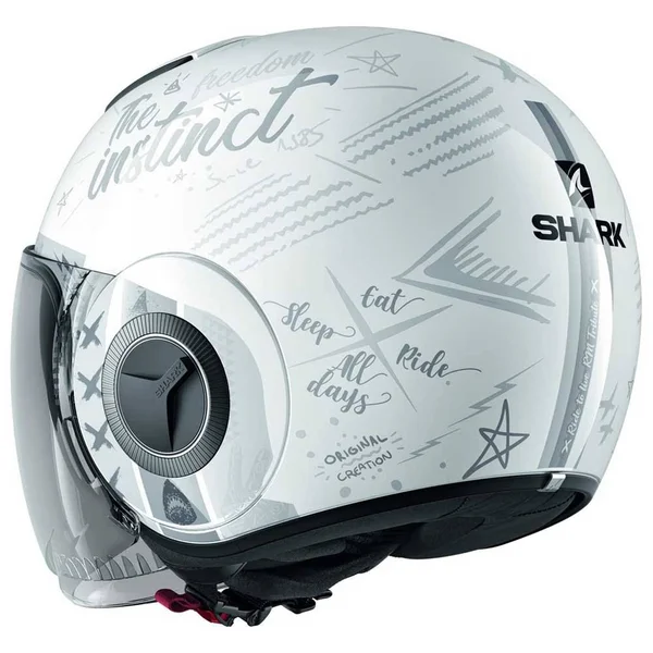 Shark - Helmet Nano Tribute RM White - Silver, Silver - Size S