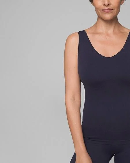 Seamfree Turnaround Tank - Black, Size L by Soma