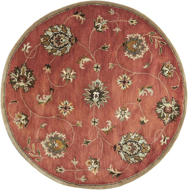 5&6x22 Round Wool Sienna Area Rug