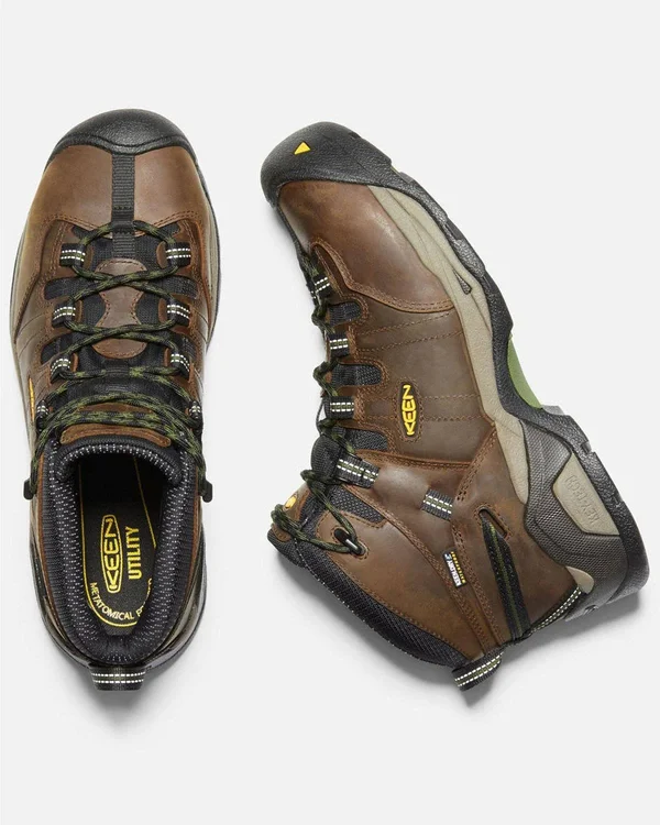 Keen Men's Detroit XT Waterproof Steel Toe Work Boots, Brown
