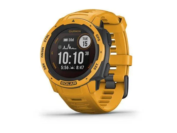 Garmin Instinct Solar GPS Smartwatch - Sunburst (010-02293-19) w/ 2x Screen Protectors