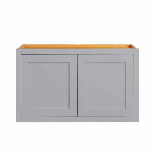 Maplevilles Cabinetry W301814 Inset 30 inch Wide x 18 inch Tall 2 Door Wall Cabinet, Gray
