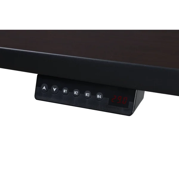 Regency Esteem 66x22 Height Adjustable Power Desk- Mocha Walnut