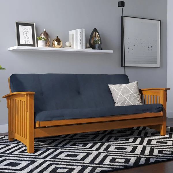 DHP Eve 6 inch Full High Density Polyester Fill Futon Mattress in Gray