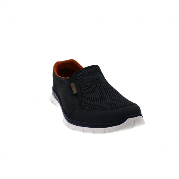 Rieker B4870-14 Mens Slip on Trainers Navy/White 42 EU
