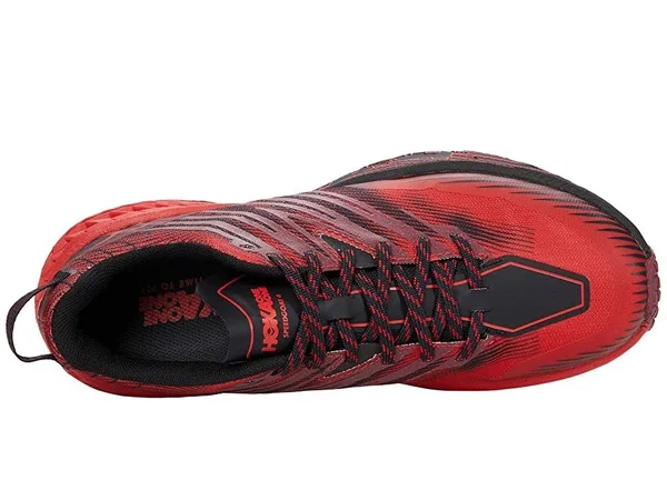 Hoka One One Men's Speedgoat 4 - 8.5 - Cordovan - High Risk Red