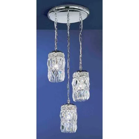 Classic Lighting Cascade 3-Light Cascade Pendant Finish: Antique White, Crystal Type: Crystalique Plus