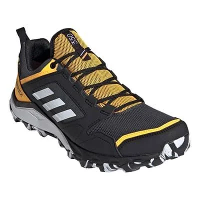 Adidas Terrex Agravic TR GORE-TEX Trail Running Shoes - Men - Grey Six - Cloud White, Solar Gold - 11