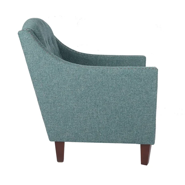 Carson Carrington Juresta Tufted Fabric and Rubberwood Club Chair - Blue