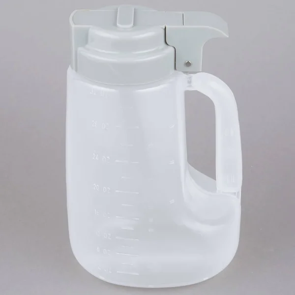 Tablecraft PP32G Gray Top Option 32 oz. Dispenser Jar