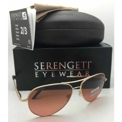 Serengeti Carrara Sunglasses Small Shiny Bold Gold - Drivers