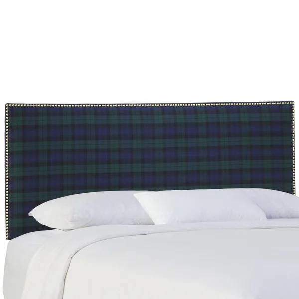 Skyline Furniture Nail Button Headboard in Blackwatch - Queen