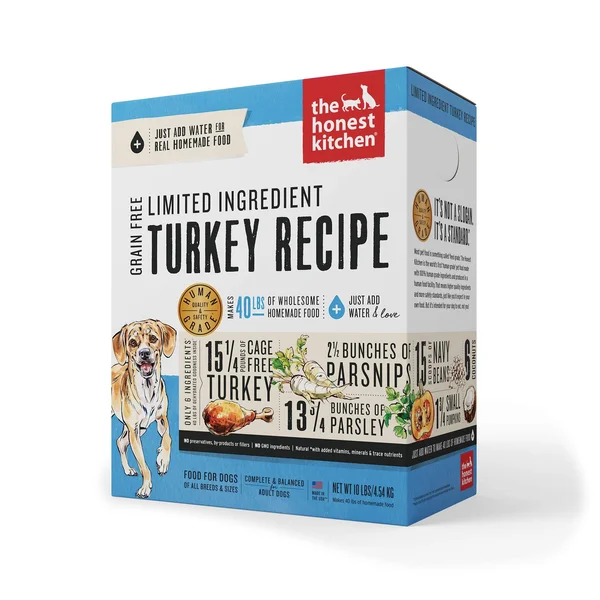 The Honest Kitchen Grain Free Limited Ingredient Turkey Recipe Dehydrated Dog Food - 10lb