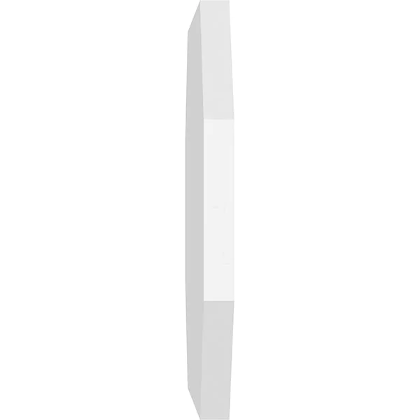 Ekena Millwork GVPOH24X1202SN 24x22W x 12x22H Horizontal Elongated Octagon Surface Mount PVC Gable Vent: Non-Functional - 2x22W x