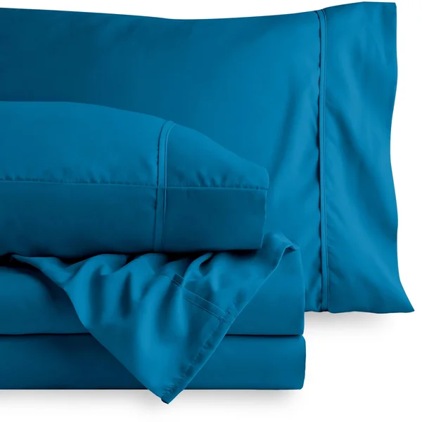 Porch & den Lost Luxury Premium 1800 Series Ultra-Soft Collection Sheet Set Burgundy Queen