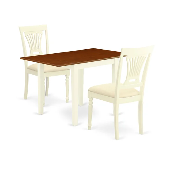 East West Furniture Dining Room Set Buttermilk & Cherry - NDPL5-WHI-C