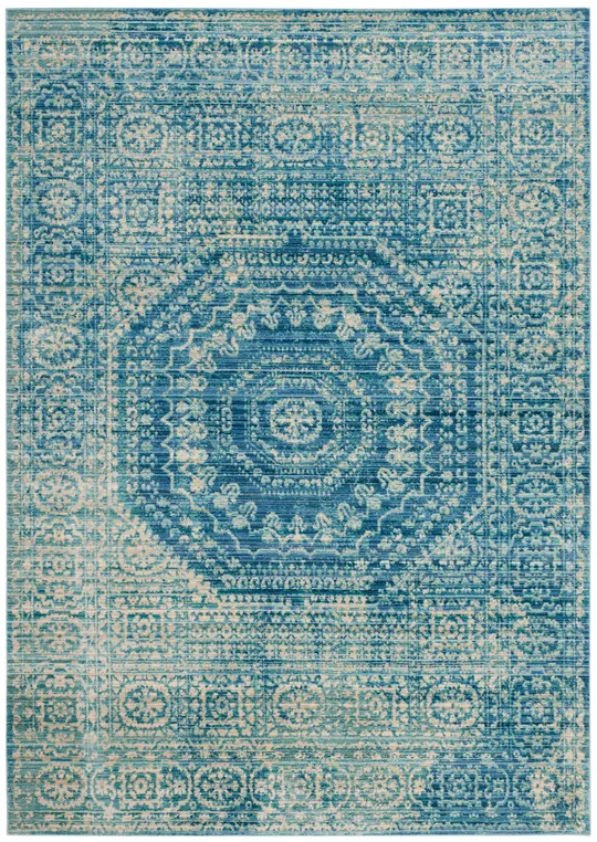 Safavieh Valencia VAL205R Blue/Multi 6& x 9& Area Rug