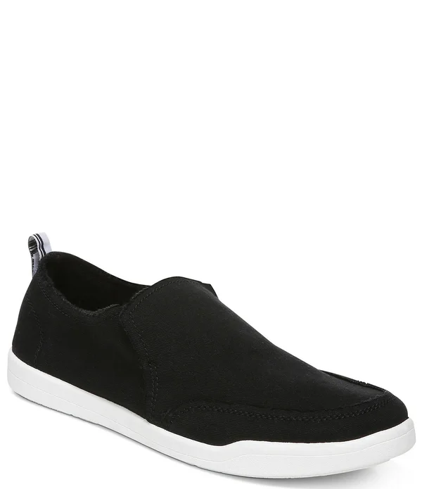 Vionic Malibu Slip on with Arch Support in Black Canvas