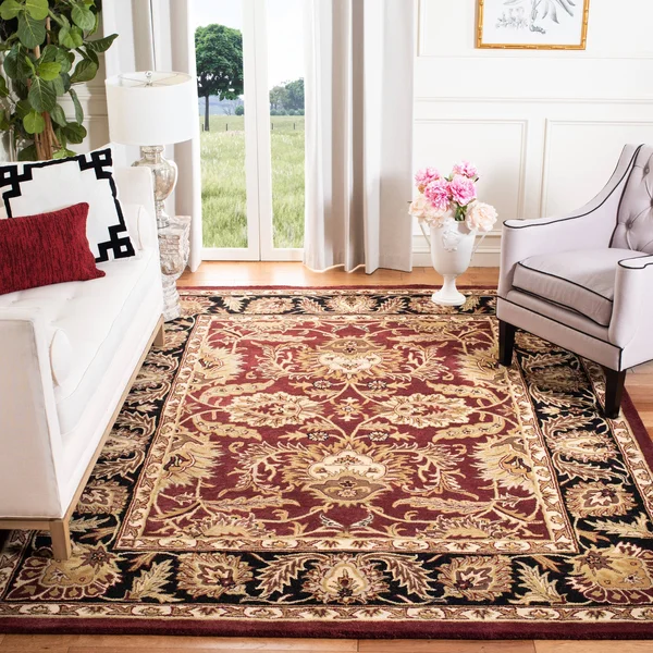 Safavieh Classic CL239B 7&6x22 x 9&6x22 Burgundy - Black Area Rug