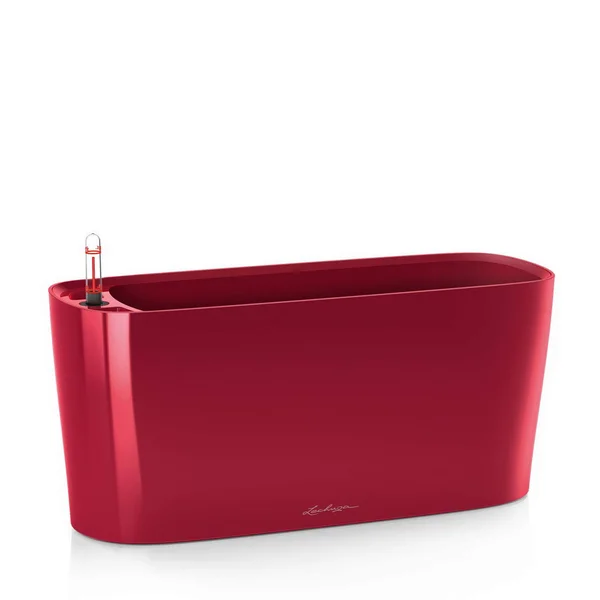 Lechuza Delta Premium Plastic Pot Planter - Red